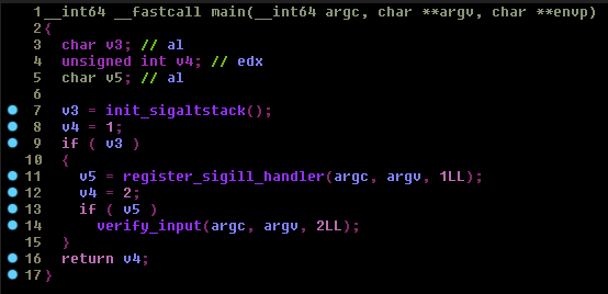 main() in ida pro